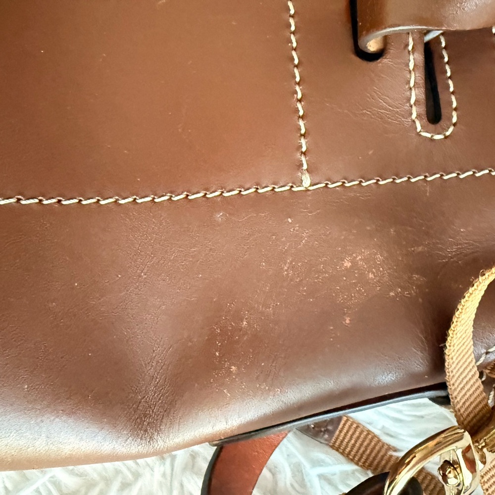 Dooney & Bourke Satchel Bag in Brown w/ Long Strap & Matching Wallet - Picture 7 of 12